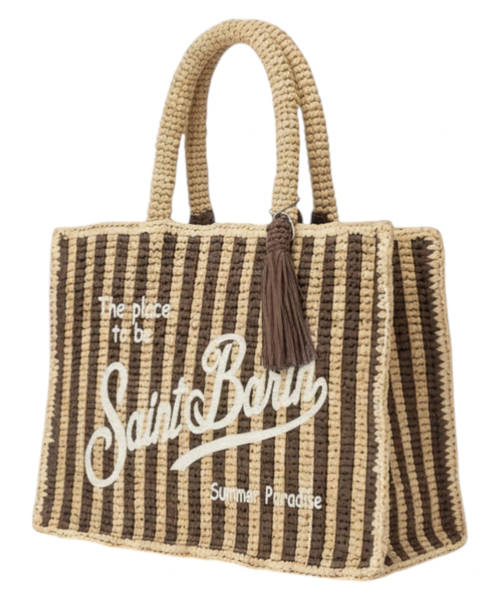 MC2 Saint Barth Vanity Stripes sac d'été en raphia