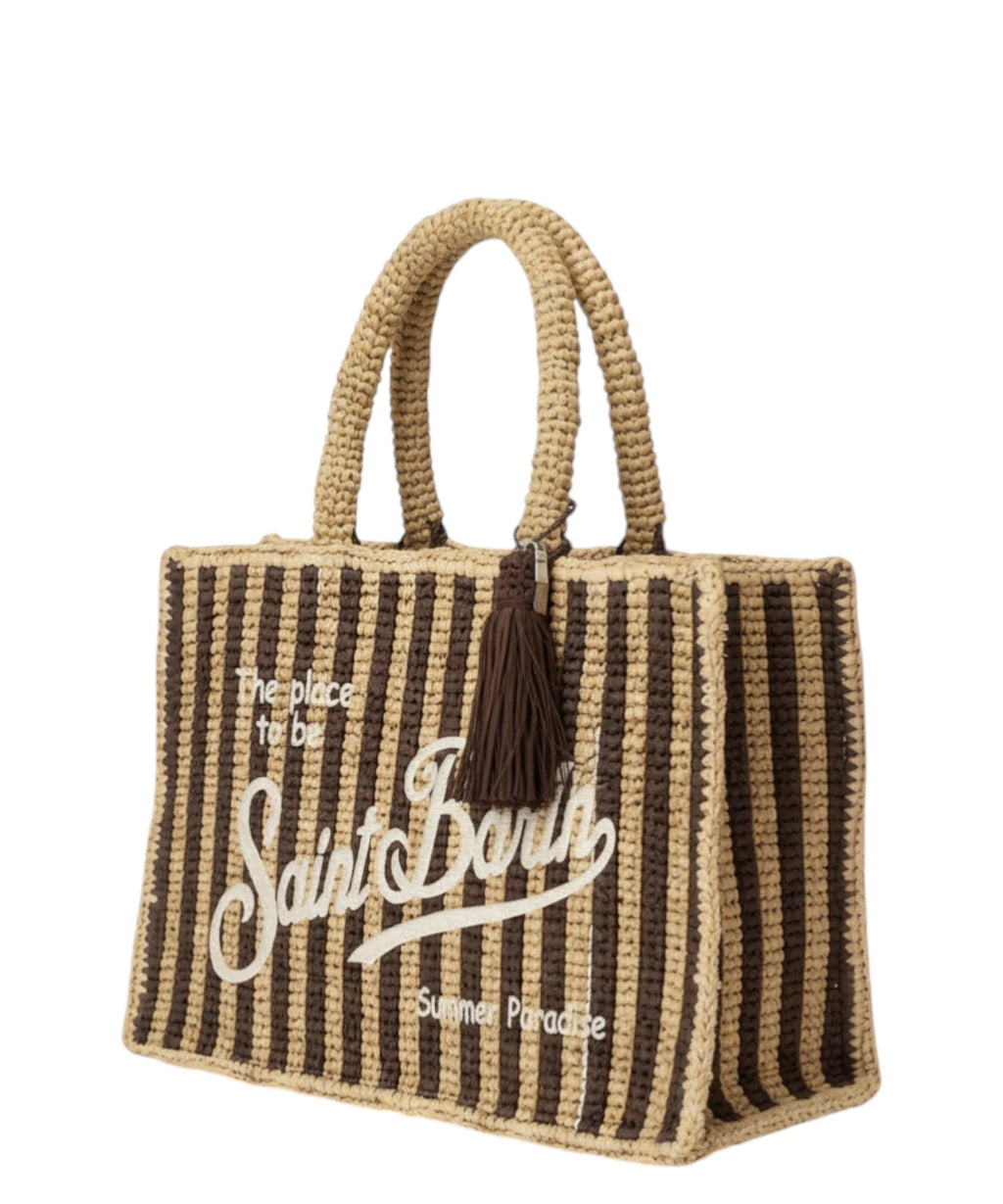 MC2 Saint Barth Colette Rayures en Raphia - sac en raphia d'été