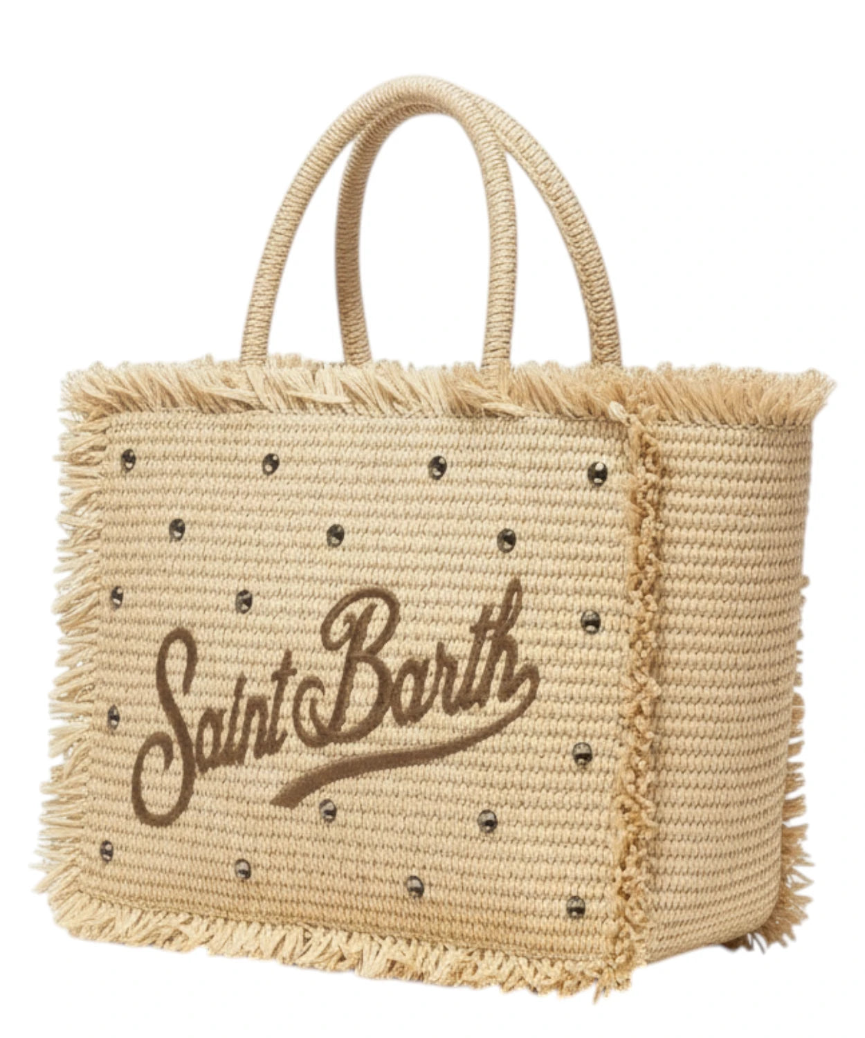 MC2 Saint Barth Vanity borsa con strass in raffia