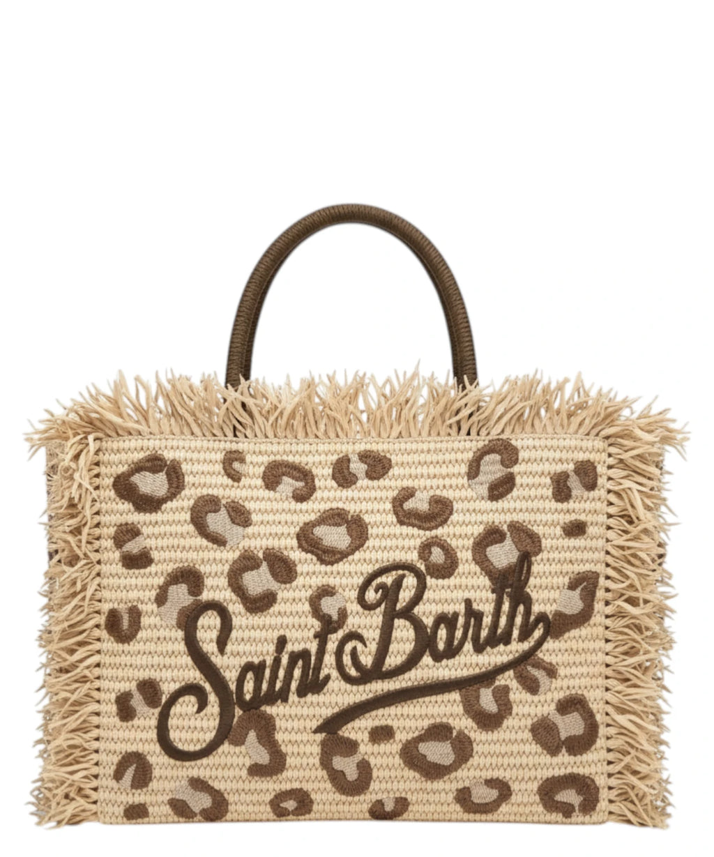 Sac Colette en raphia animalier MC2 Saint Barth