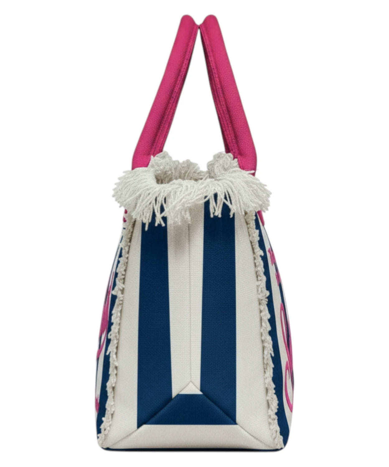 MC2 Saint Barth Vanity Bag en denim avec logo fuchsia