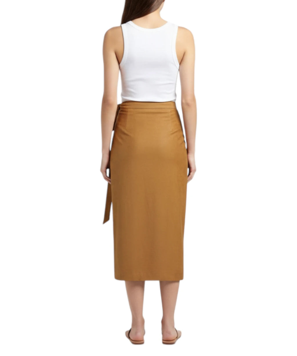 Jupe portefeuille Pinko Bacedasco avec franges