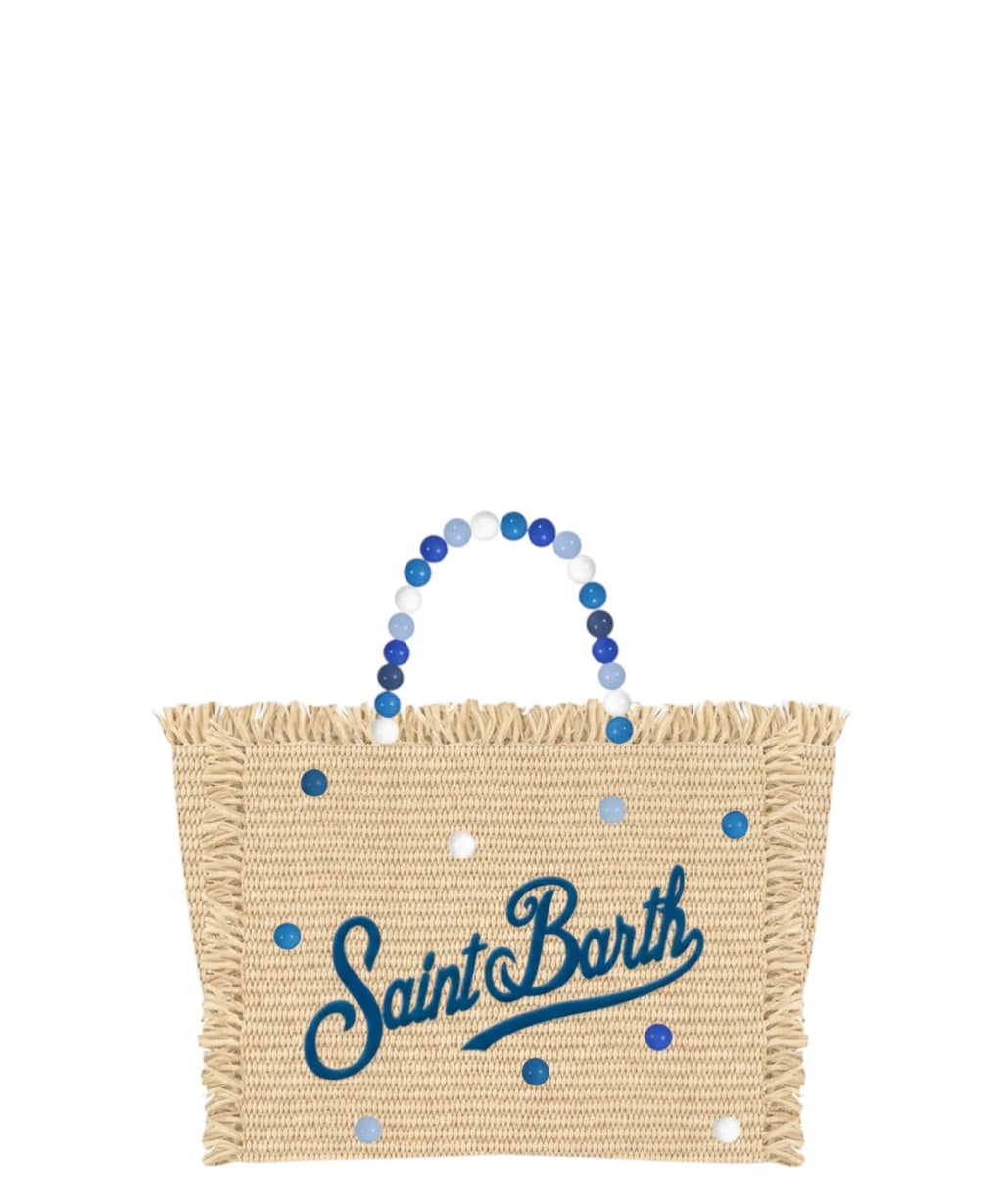 Sac Vanity Mini en Raphia avec Perles MC2 Saint Barth