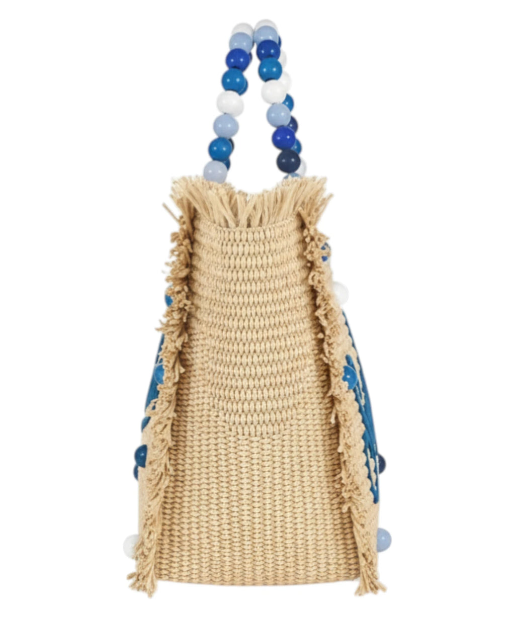 Sac Vanity Mini en Raphia avec Perles MC2 Saint Barth