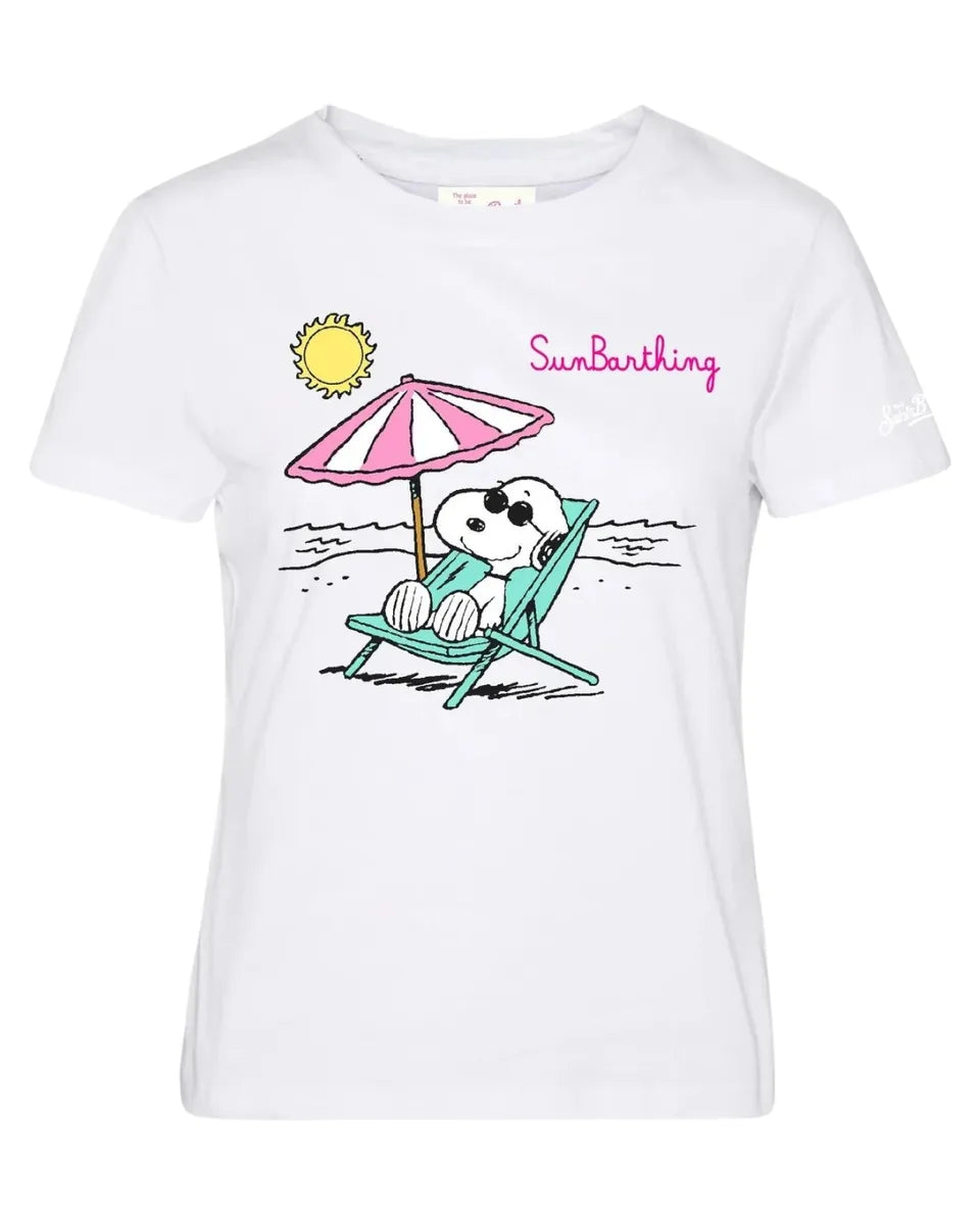T-shirt Emilie stampa Snoopy “SunBarthing”-Mc2 Saint Barth-T-shirt-Vittorio Citro Boutique