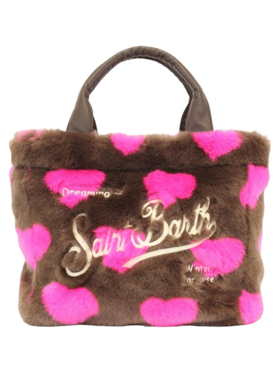 Borsa a mano furry stampa cuori con tracolla-Mc2 Saint Barth-Borse a mano-Vittorio Citro Boutique