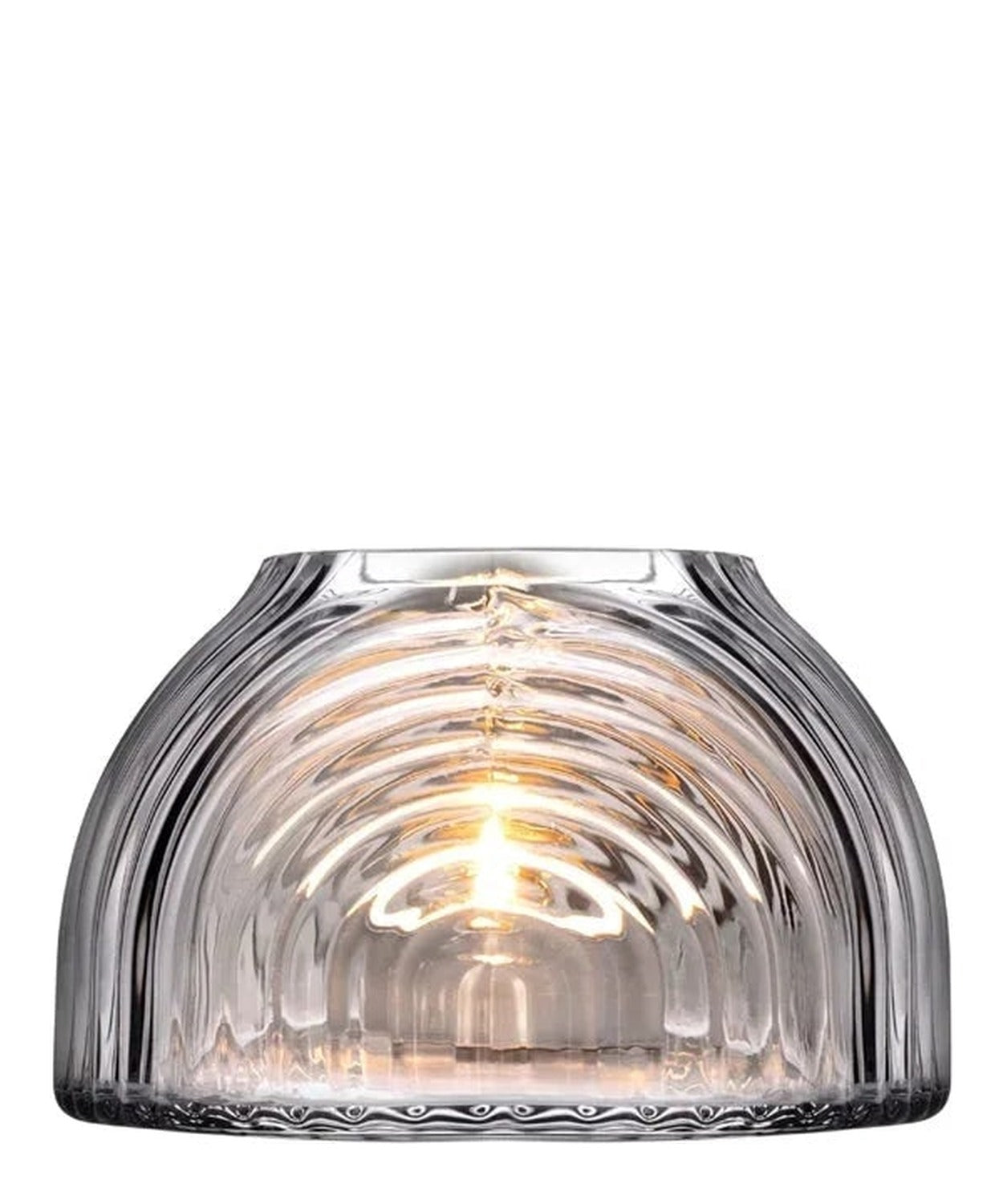 Portatealight Ilo con base in rame NUDE in cristallo senza piombo