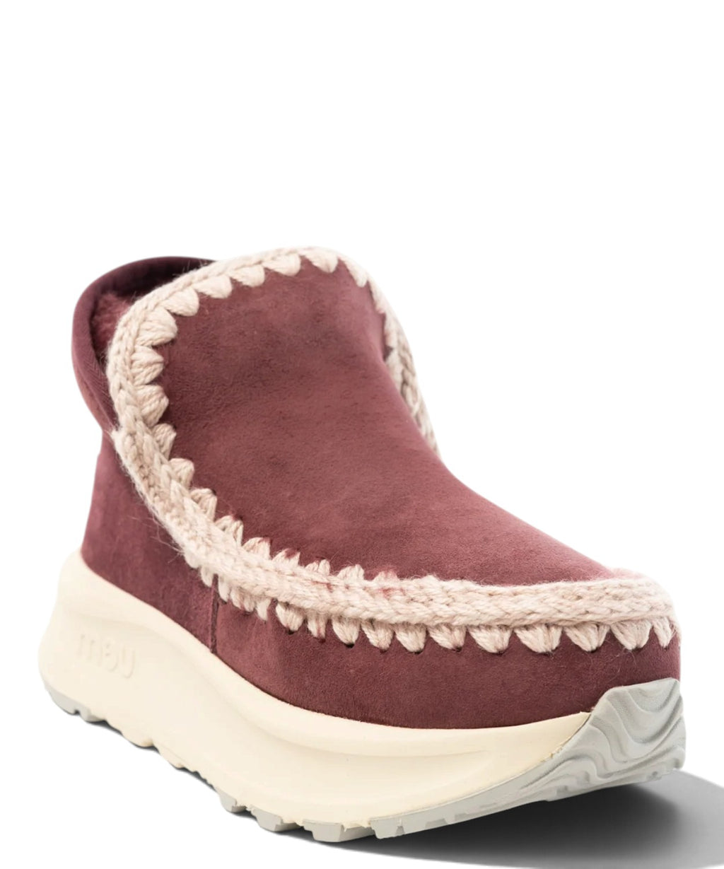 Mou Speed Eskimo Sneaker en daim et peau lainée