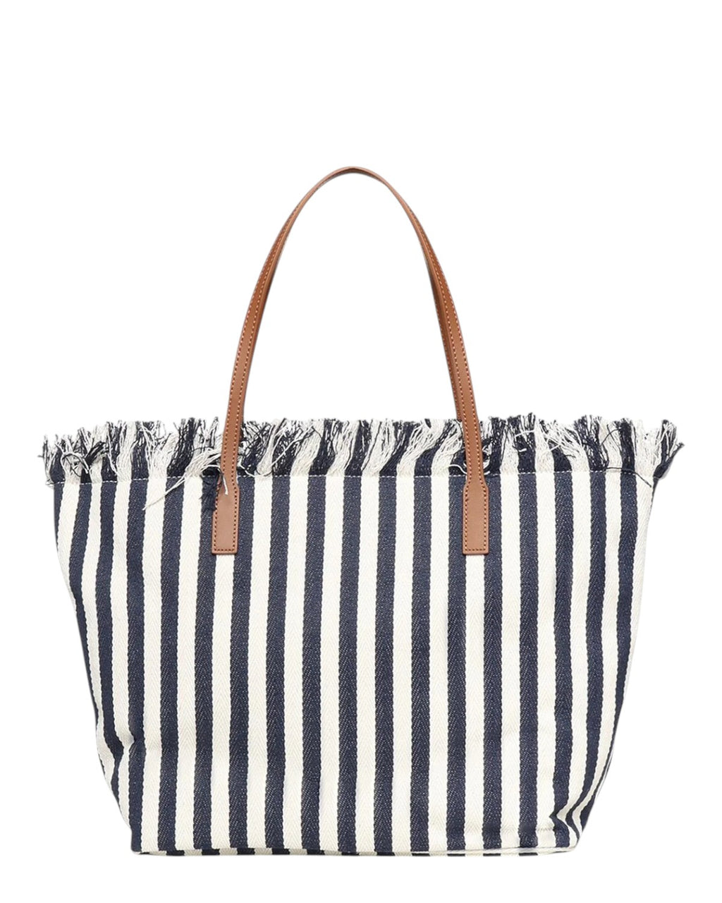 Shopper City MC2 Saint Barth en toile à rayures bleues
