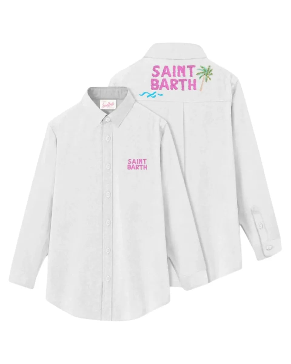 Camicia Scritta “Saint Barth” con Palma-Mc2 Saint Barth-Camicie-Vittorio Citro Boutique