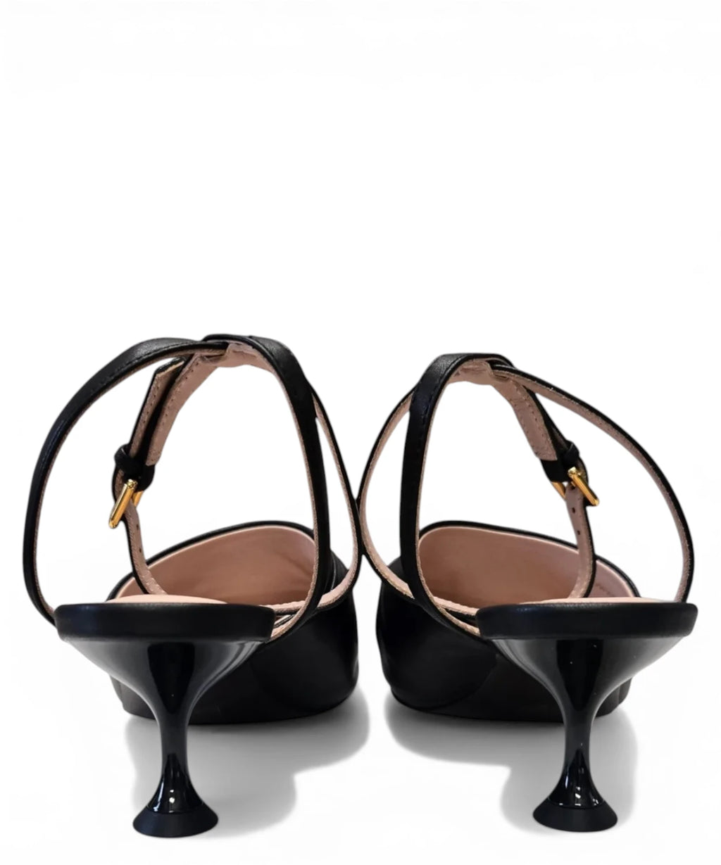Sandale Femme Coccinelle à Talon en Cuir Lisse