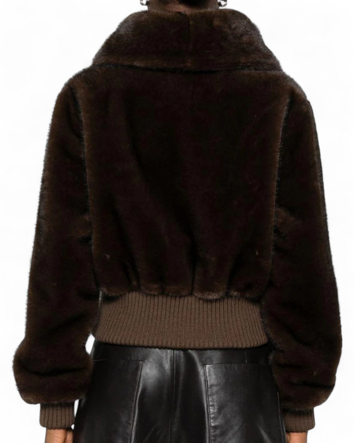 Bomber corto in tessuto effetto pelliccia-Pinko-Pellicce e shearling-Vittorio Citro Boutique