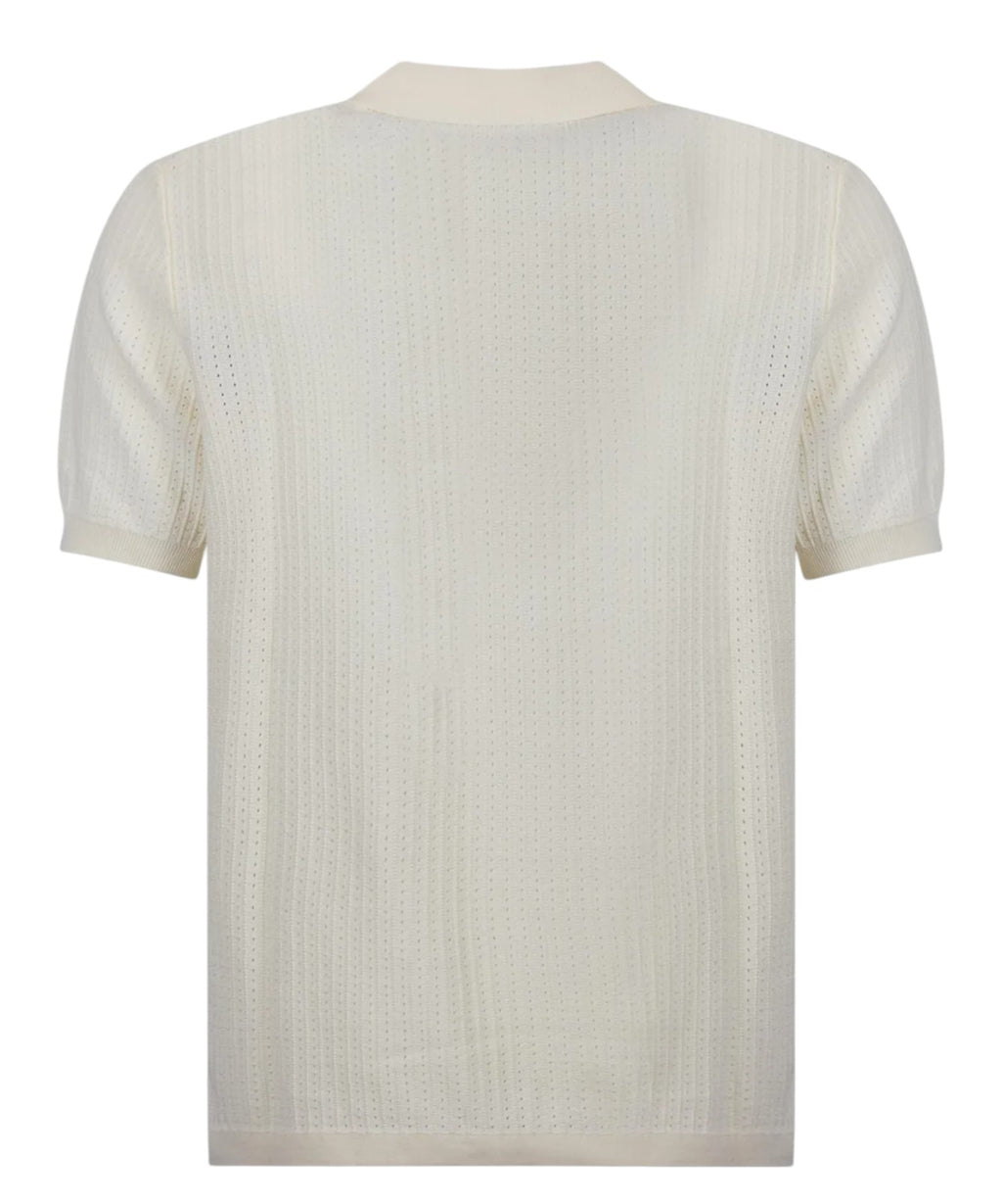 Polo homme en coton ajouré MC2 Saint Barth