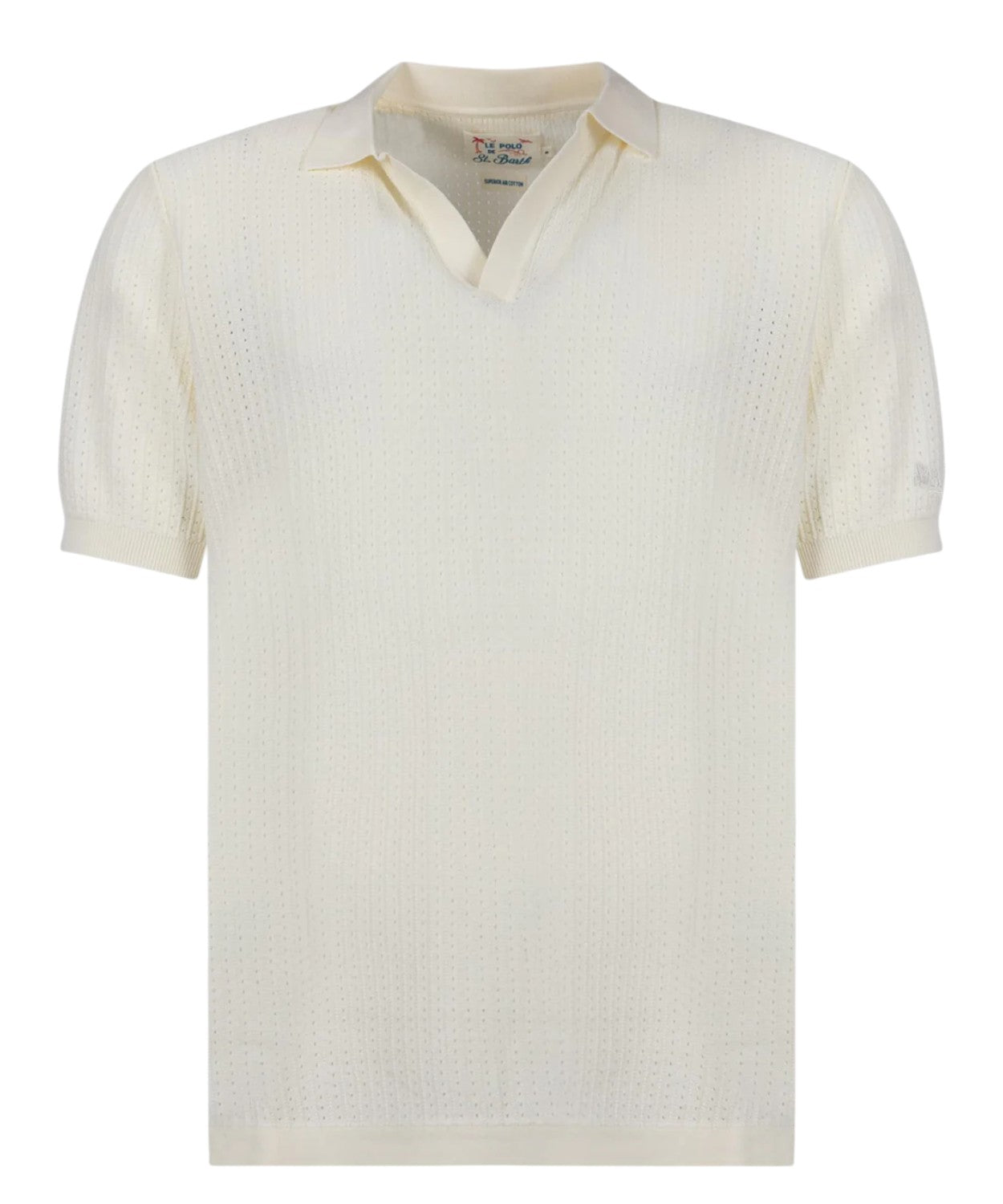 Polo homme en coton ajouré MC2 Saint Barth
