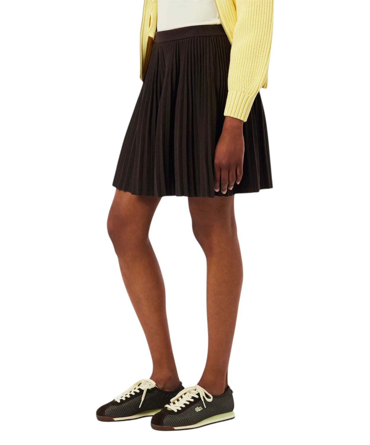 Gonna Corta Lacoste da Donna in Mesh 3D Plissettata