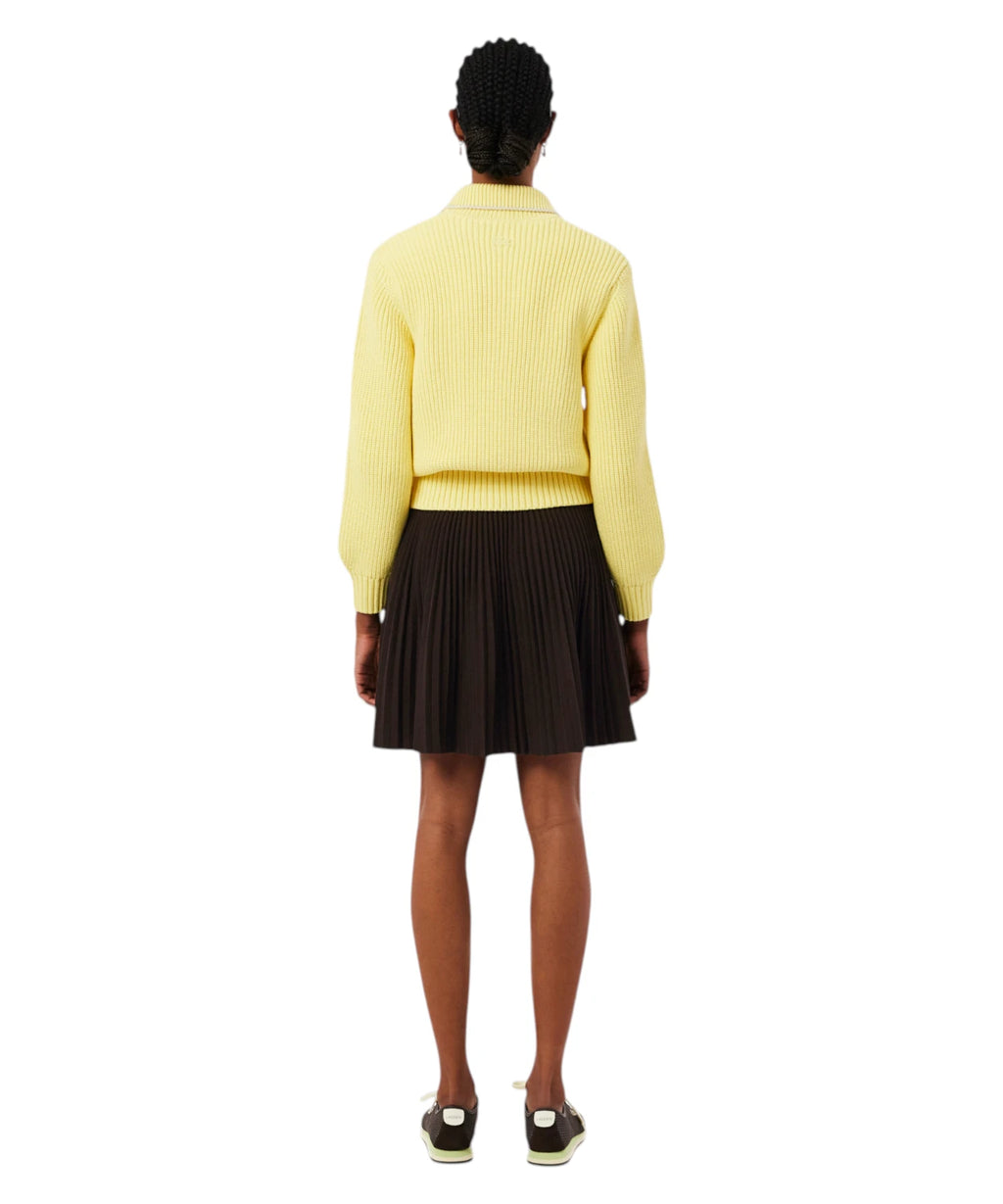 Gonna Corta Lacoste da Donna in Mesh 3D Plissettata