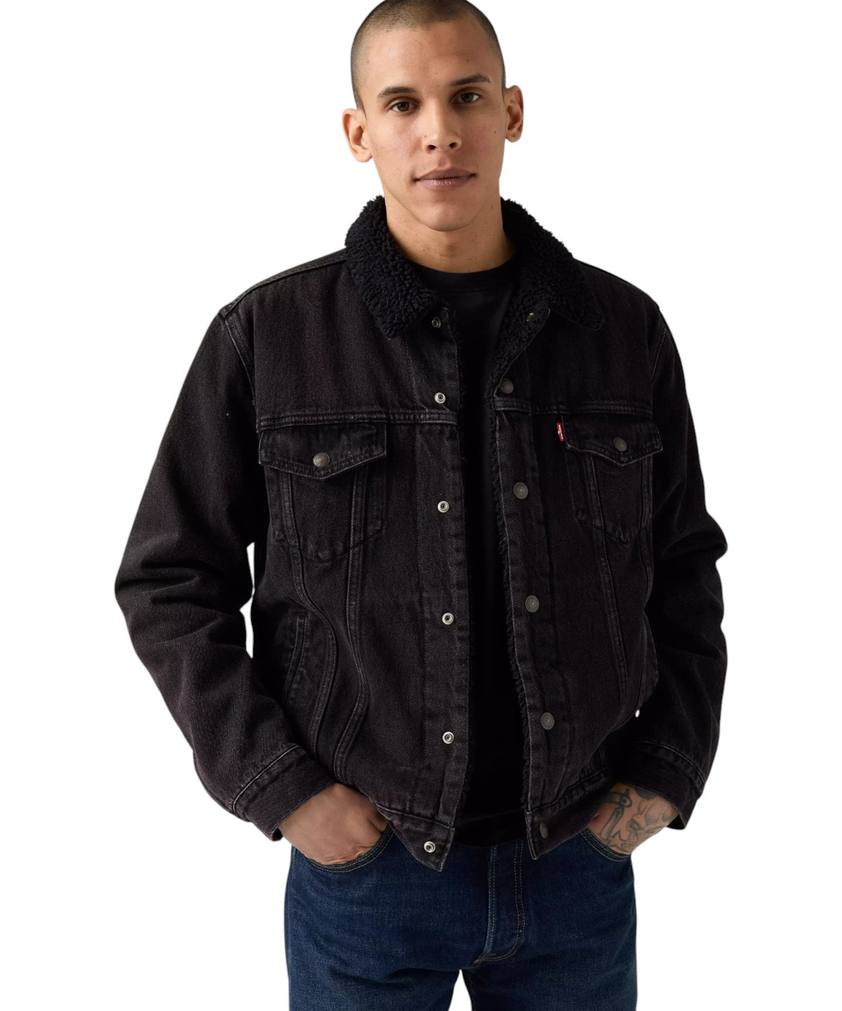 Giacca in denim Levi’s Sherpa Trucker Type III con fodera sherpa