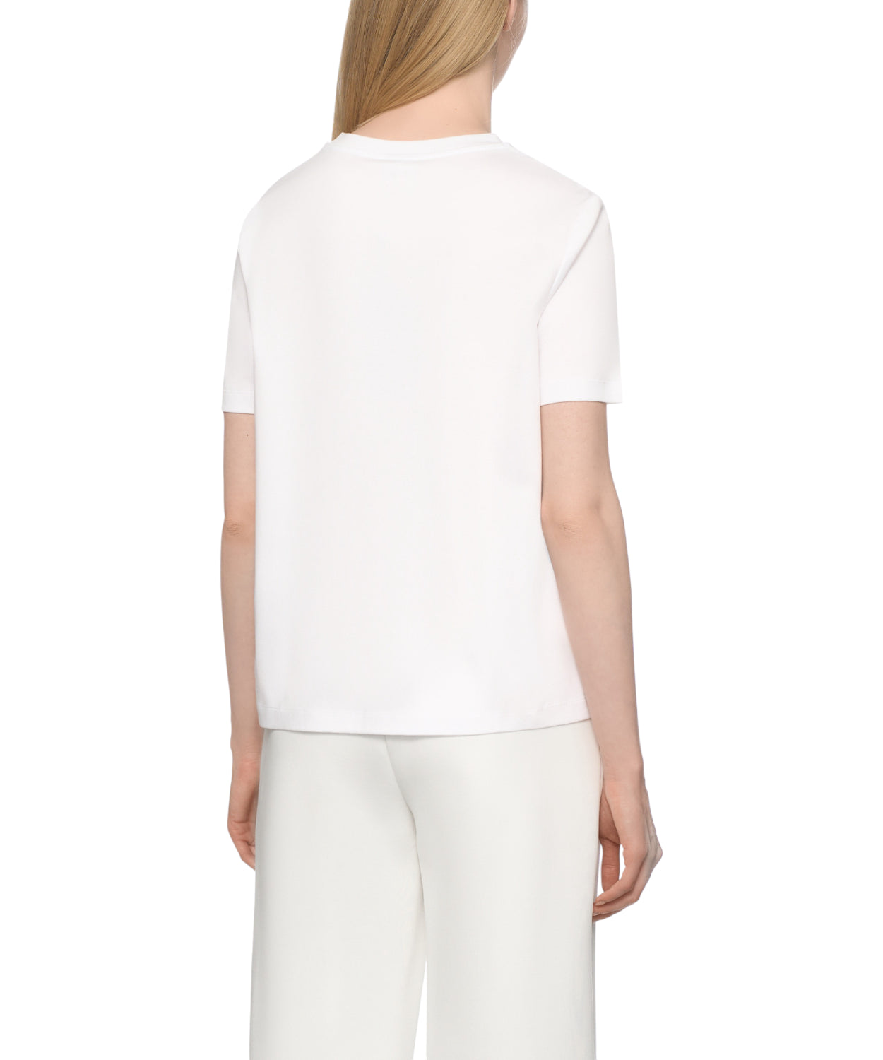 T-shirt Max Mara logo MM in Modal e Cotone