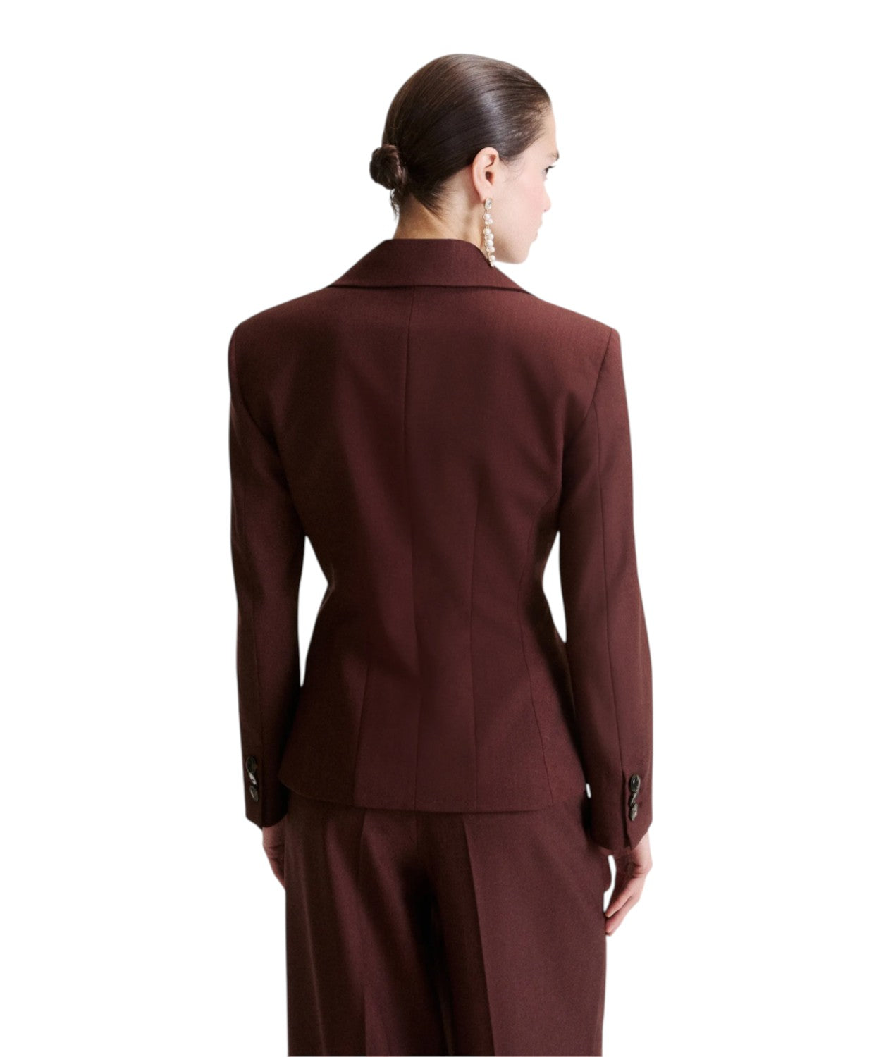 Giacca Donna Elegante in Twill Stretch con Arricci