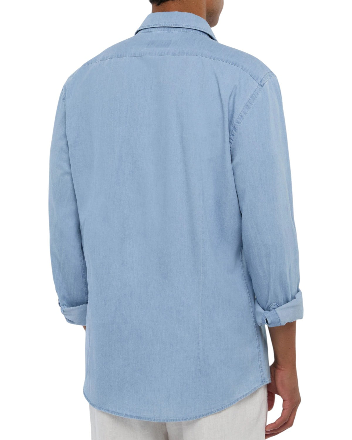 Camicia Pamplona in Chambray Blu Chiaro-Mc2 Saint Barth-Camicie-Vittorio Citro Boutique