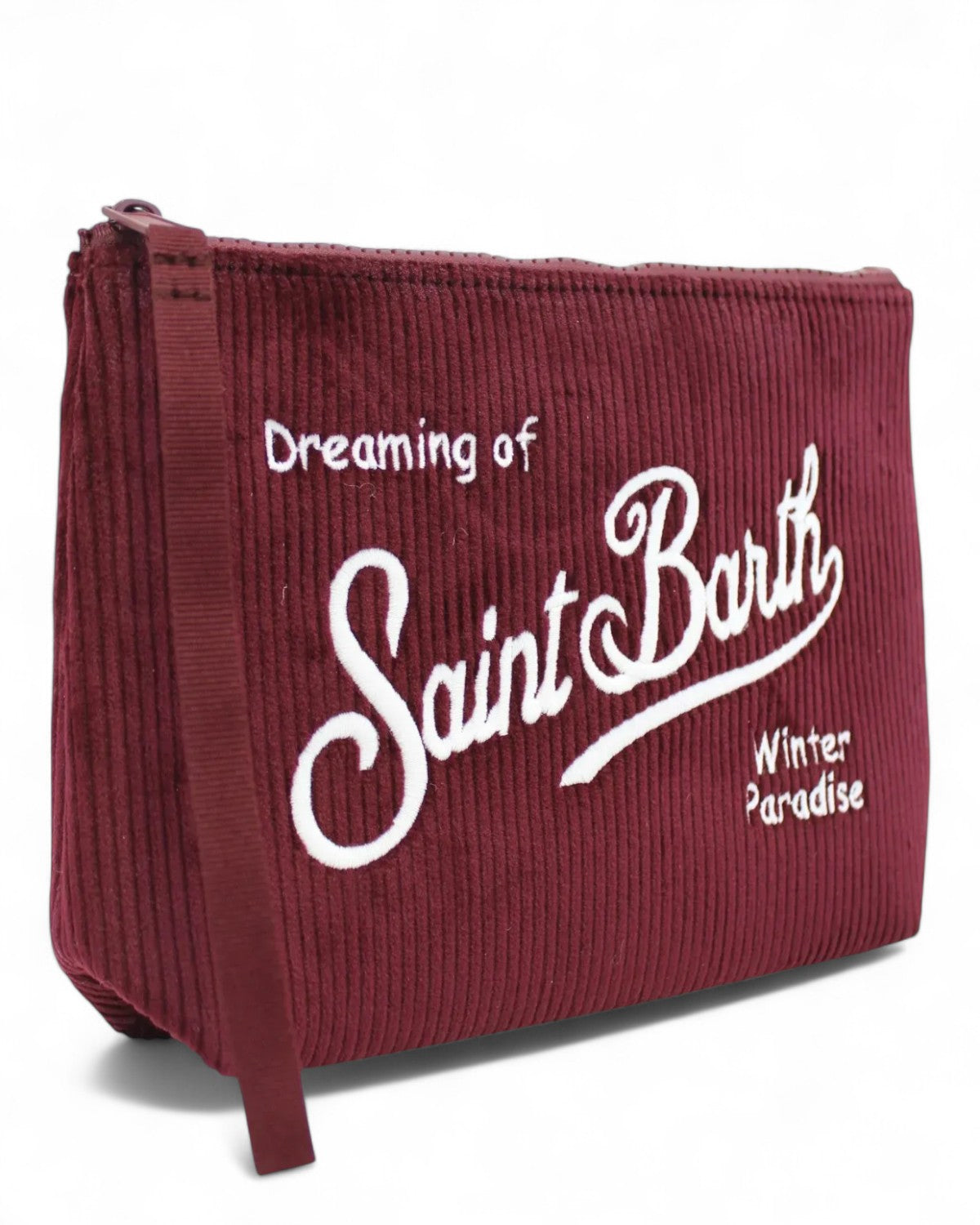 Pochette Aline in velluto a coste con logo-Mc2 Saint Barth-Pochette-Vittorio Citro Boutique