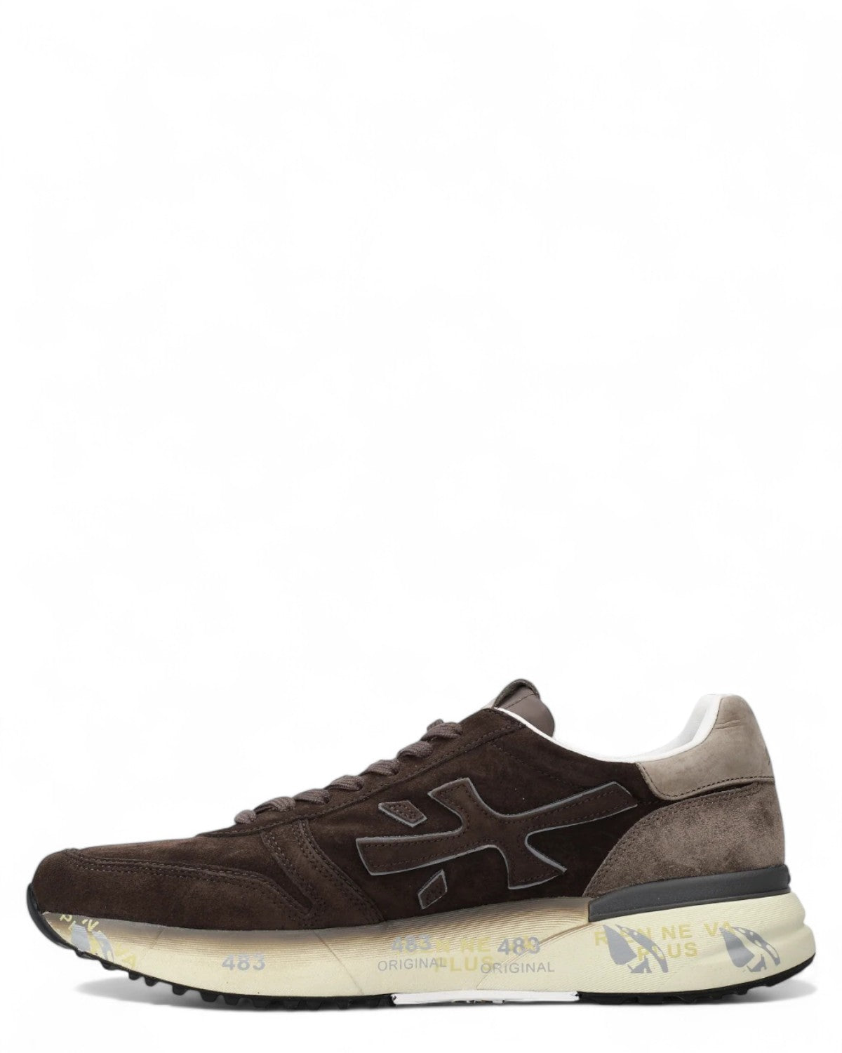 Scarpe sneakers Premiata Mick 7898 in pelle marrone scuro, ideali per outfit invernali con stile e comodità.