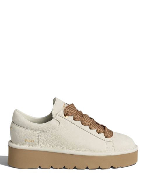 Scarpe Allacciate Donna Panchic P003 Muse in Nabuk Avorio