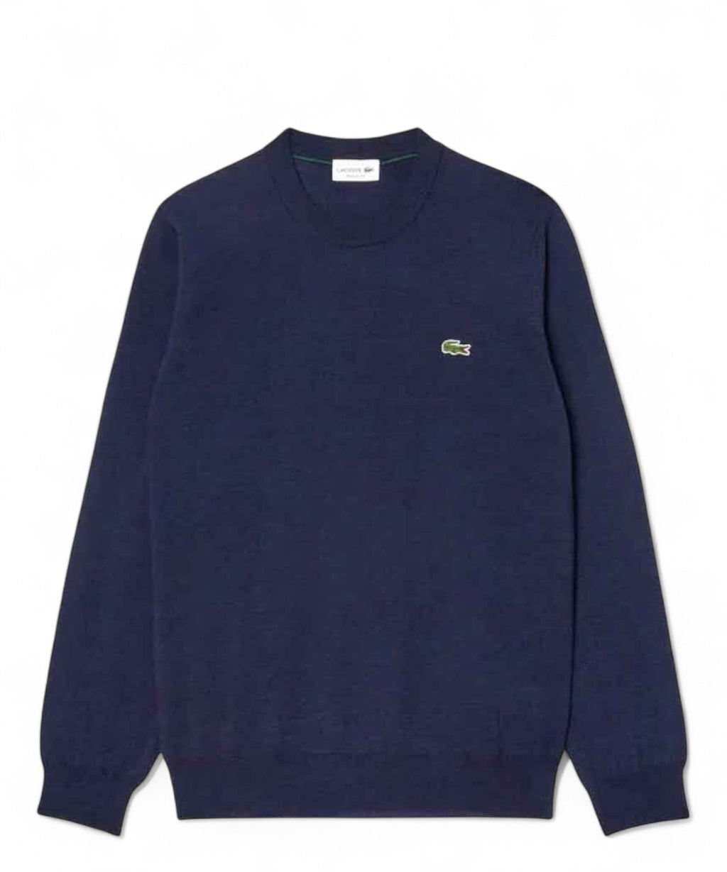 Pull Lacoste col rond en mélange laine