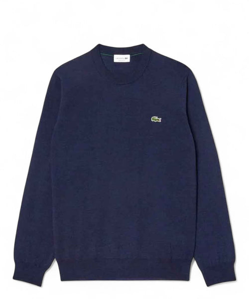Pull Lacoste col rond en mélange laine