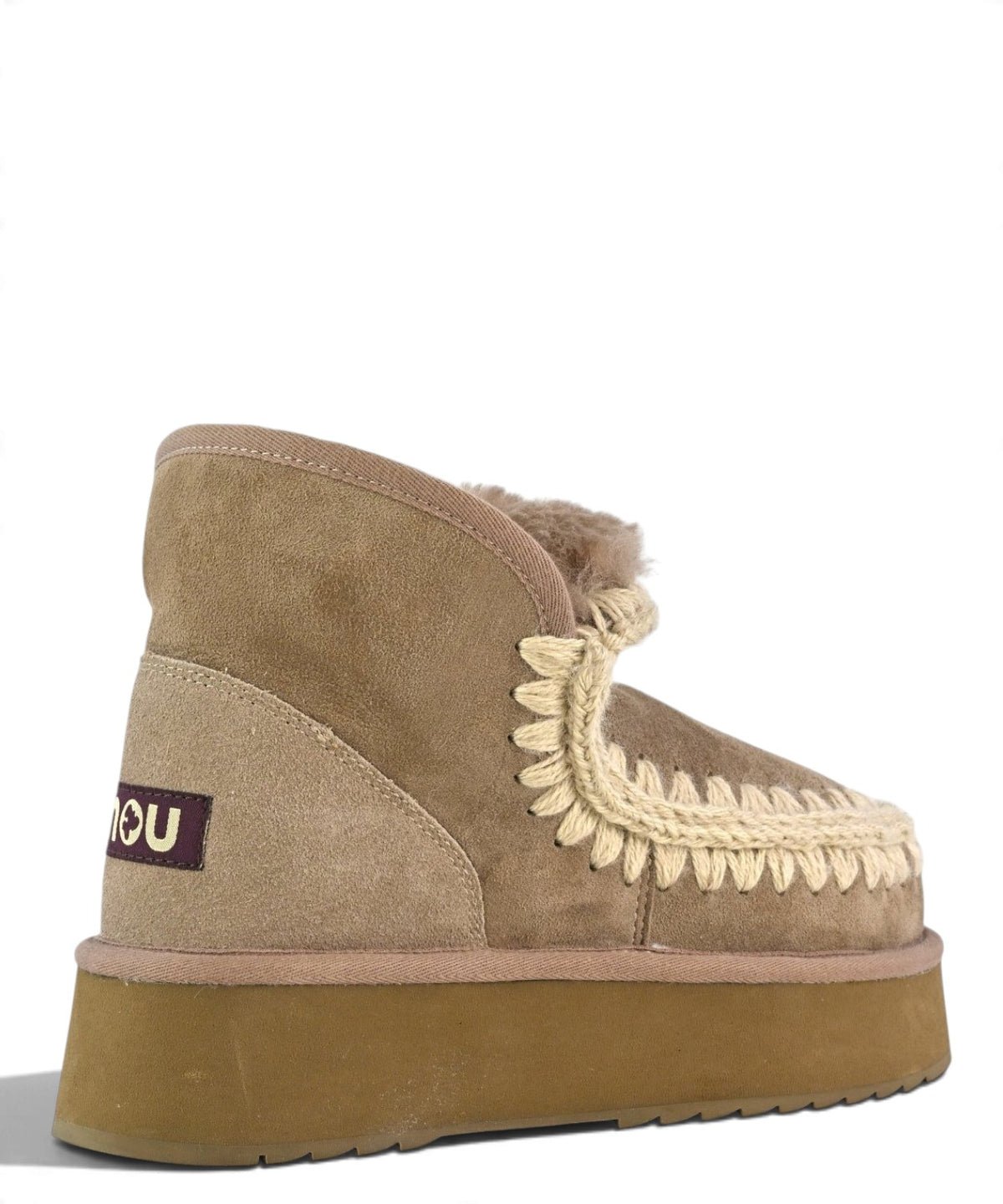 Bottines plateforme Mou Mini Eskimo en daim et peau lainée