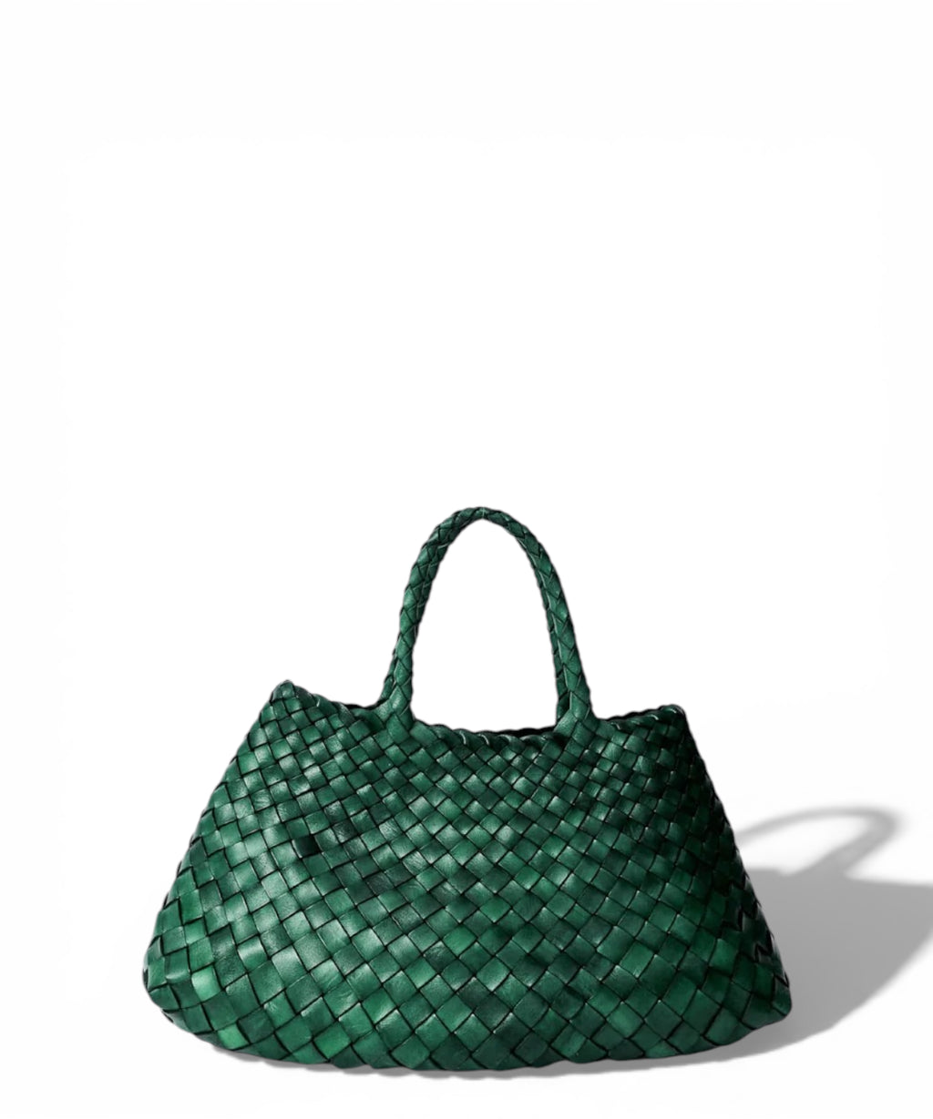 Sac Dragon Santa Croce Small en cuir tressé
