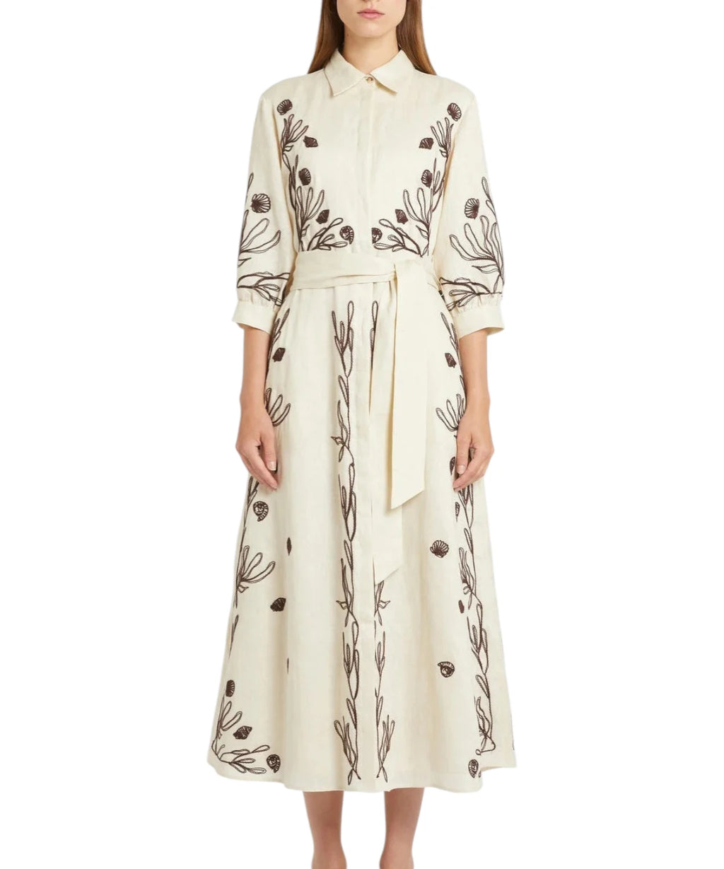 Marella Robe Chemisier BANDA avec Broderie