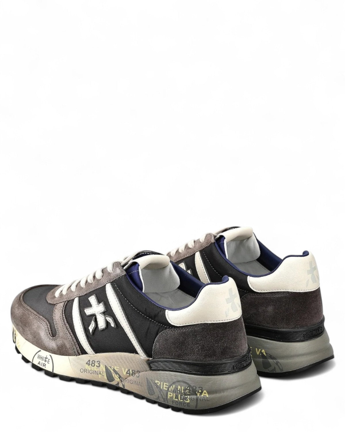 Dettaglio posteriore delle Sneakers Lander 6906 di Premiata, con tallone rinforzato e suola personalizzata, ideali per stile urbano invernale.