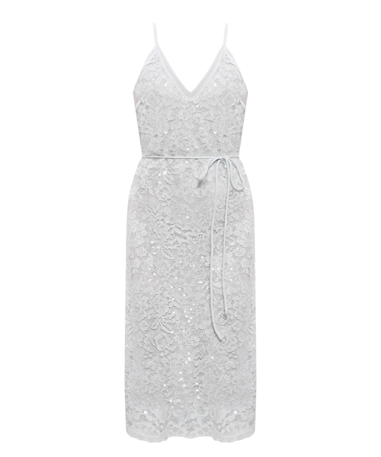 Robe Longuette en Dentelle et Paillettes