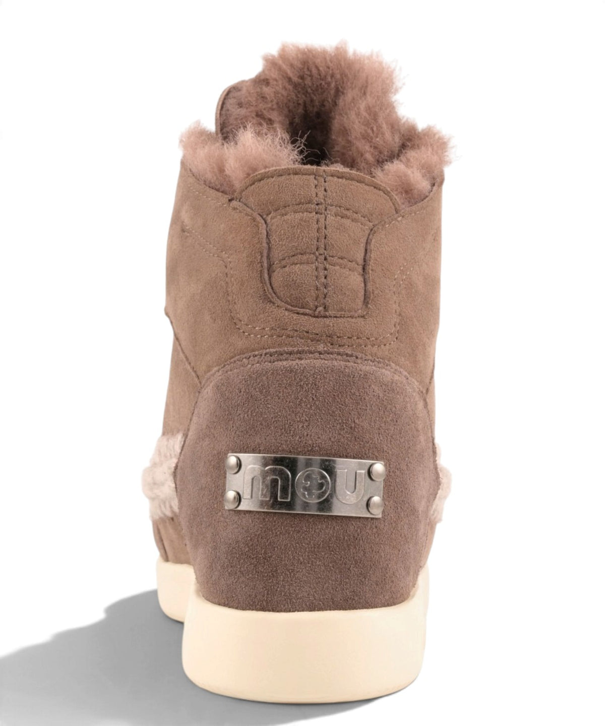 Mou New Inner Wedge Hiking Lace-Up en peau lainée