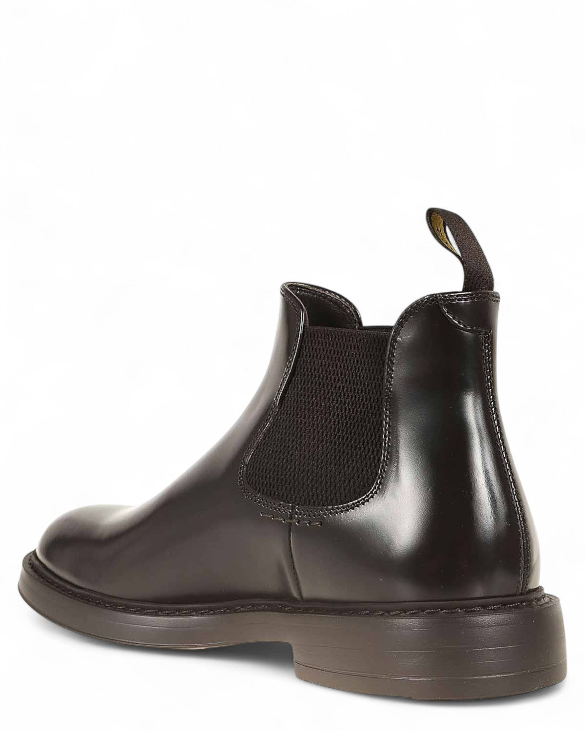 Stivaletti Chelsea pelle con elastici laterali Doucal’s, dettaglio posteriore con linguetta, comfort artigianale e stile italiano.