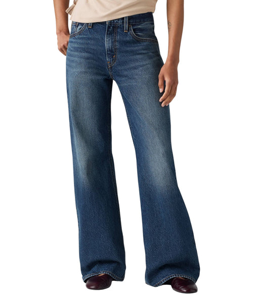Jeans Bootcut Donna a Vita Media in Denim Non Elasticizzato