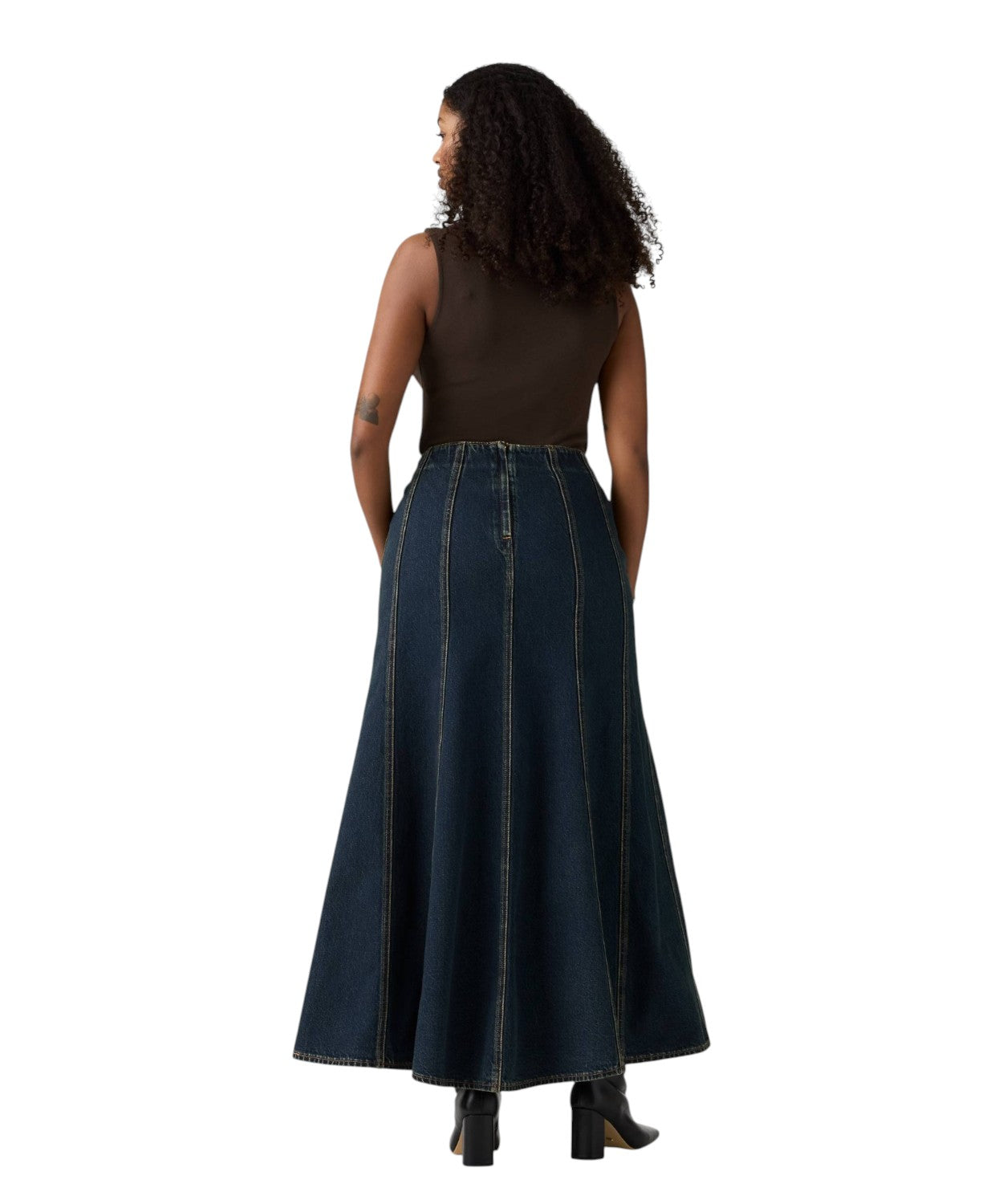 Gonna Levi’s Seamed Flare in Denim di Cotone