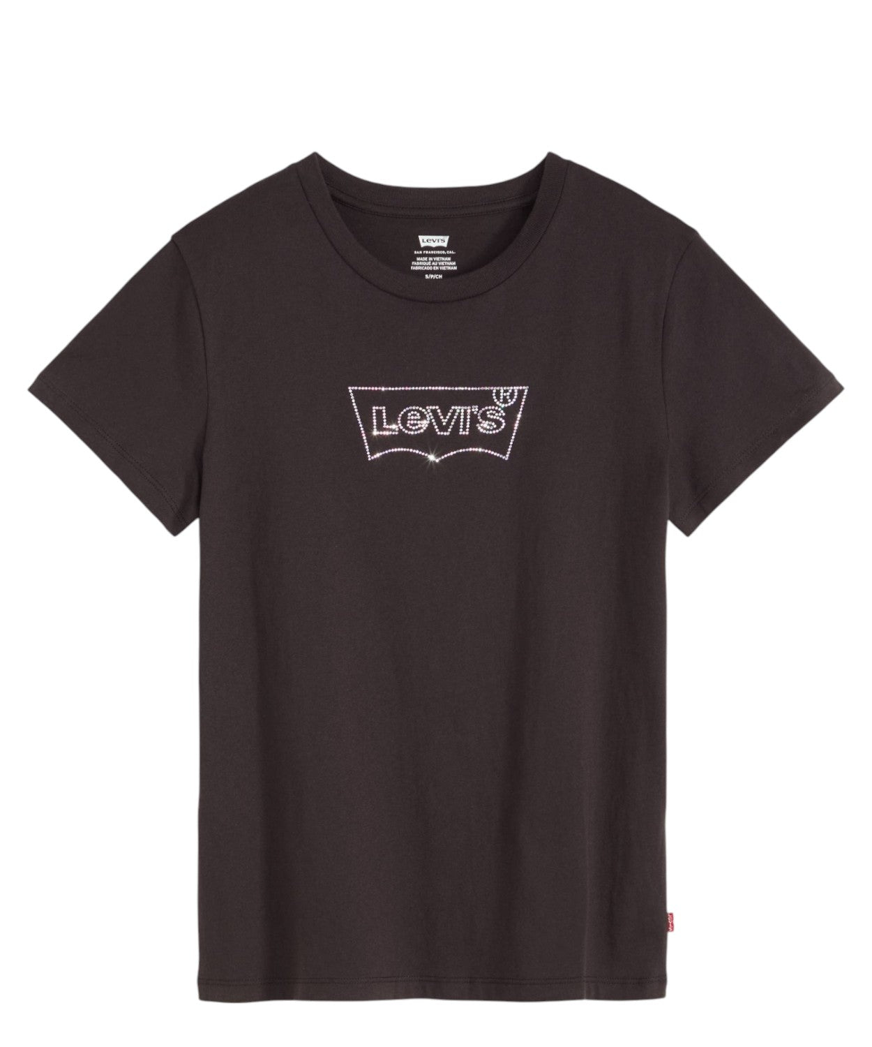 T-shirt Levi's in cotone con logo strass