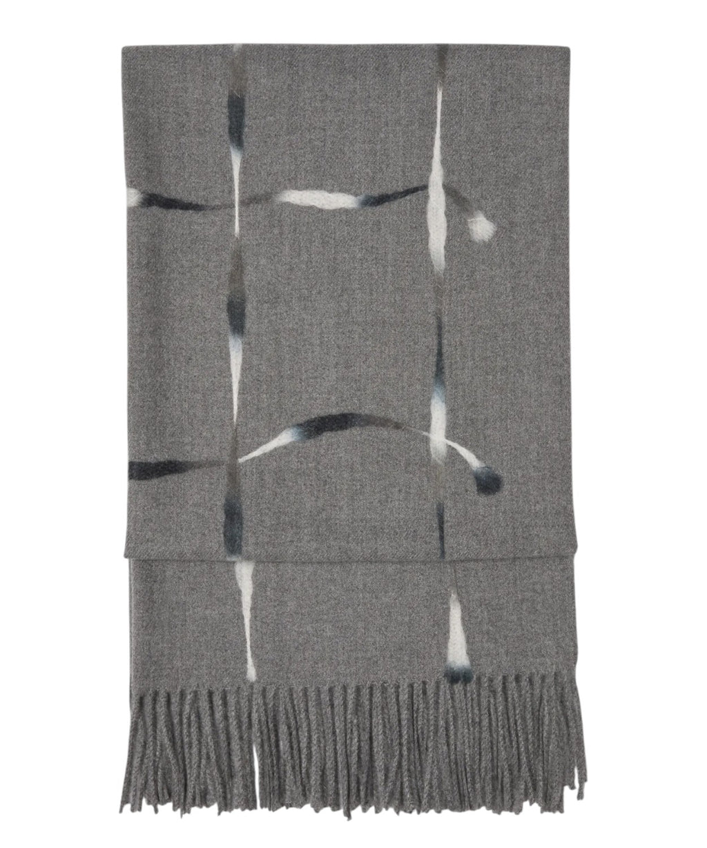 Étole en mélange de viscose avec broderie géométrique