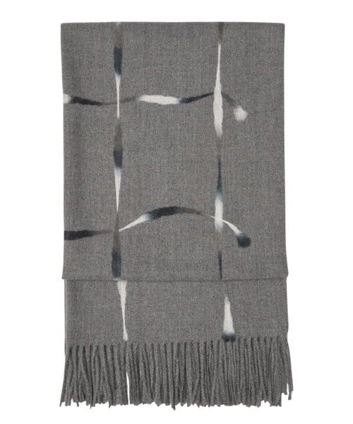 Étole en mélange de viscose avec broderie géométrique