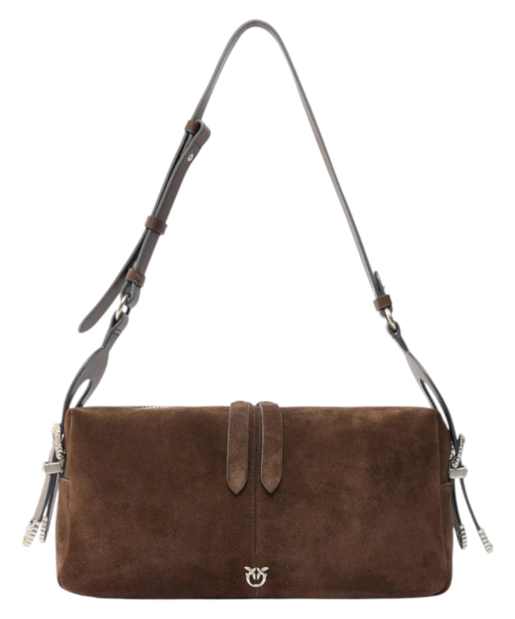 Sac Pinko Keeper Media en daim avec Love Birds