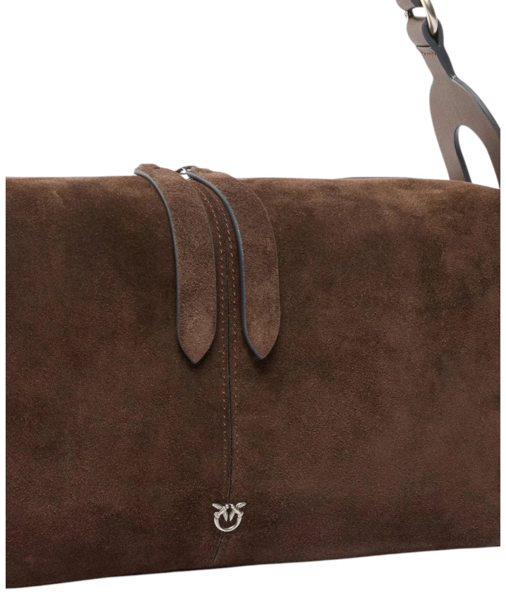 Sac Pinko Keeper Media en daim avec Love Birds