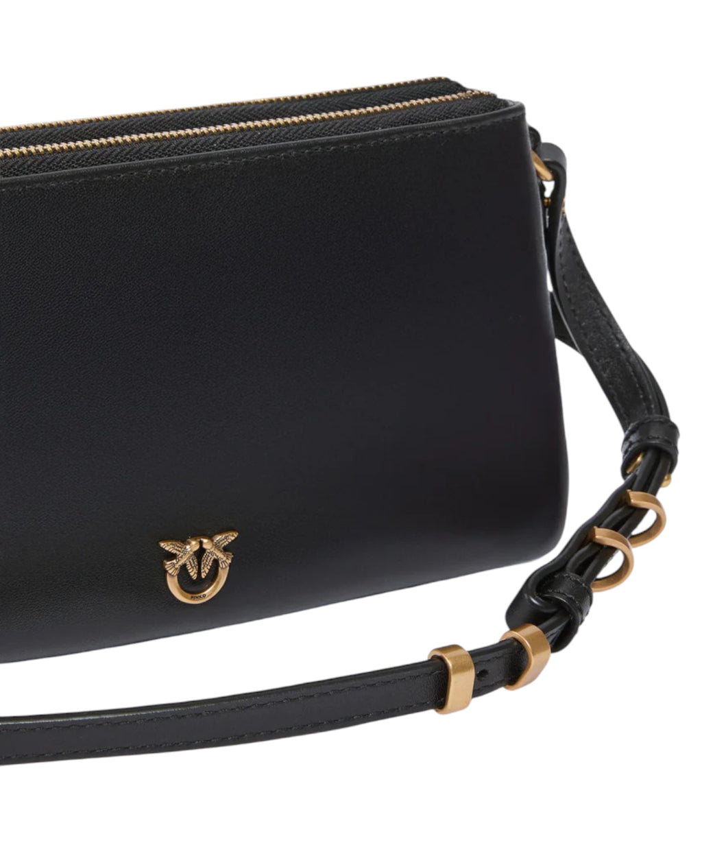 Sac bandoulière PINKO Mini Double Bag en cuir