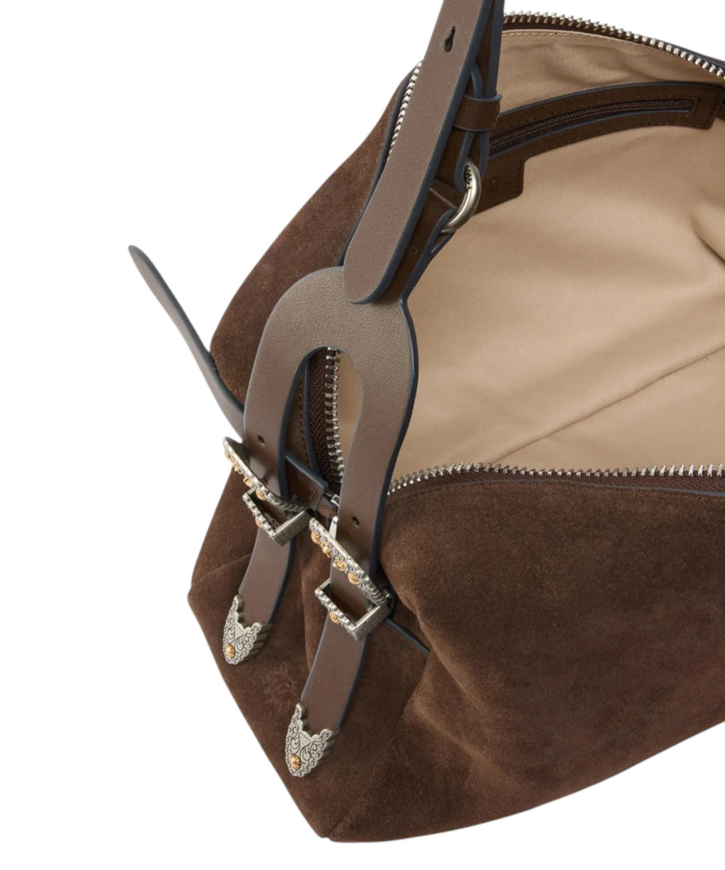 Sac Pinko Keeper Media en daim avec Love Birds