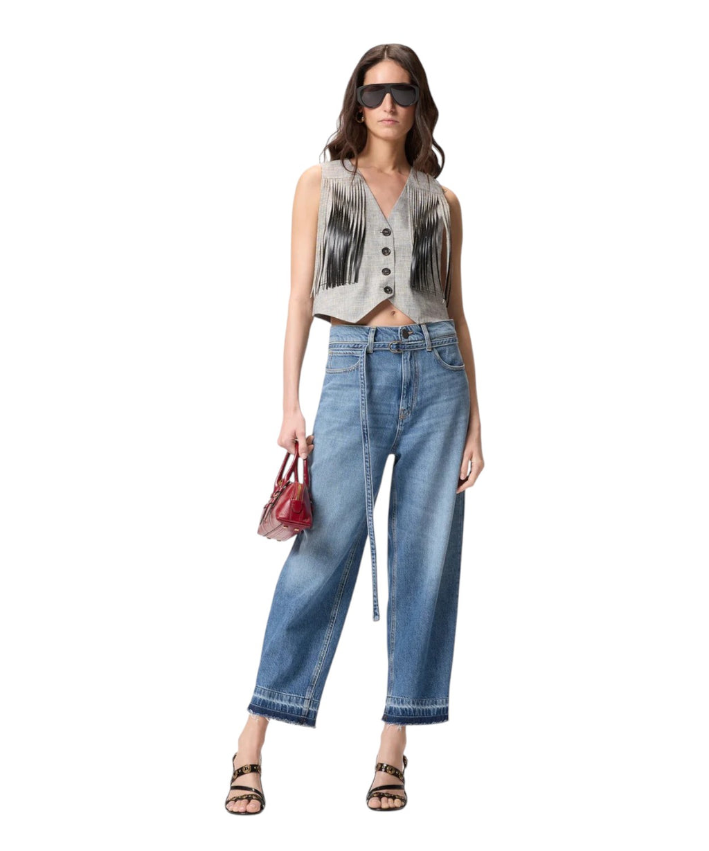 Jeans Balloon Pinko taille basse Estelle Egg