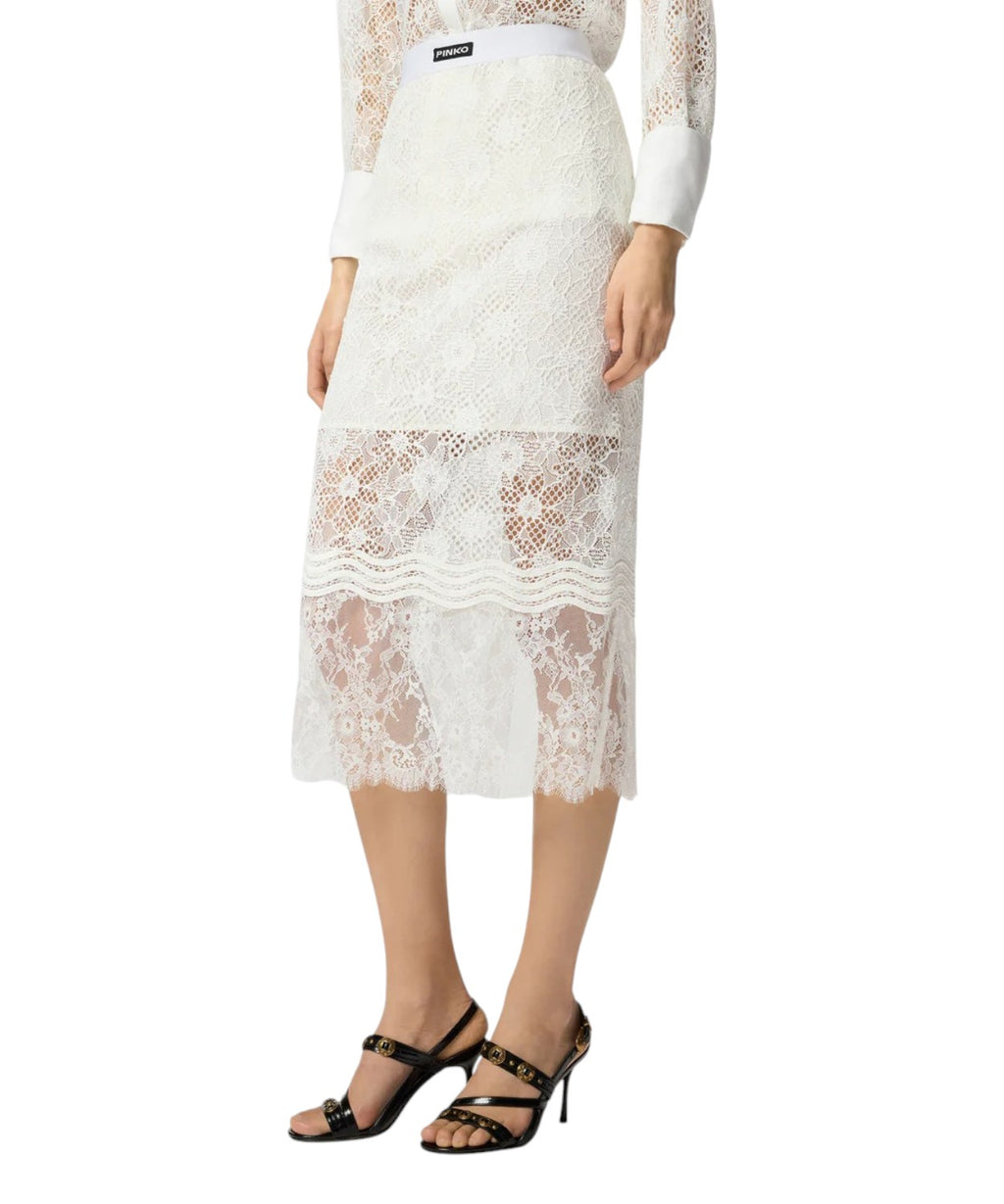 Jupe Midi Dentelle Pinko Harmonie