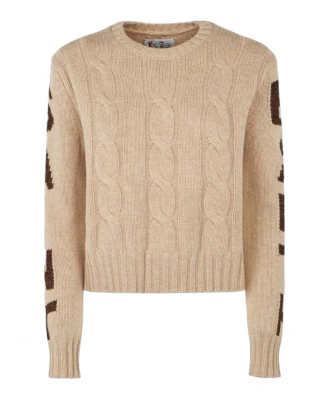 Malmo | Maglione a trecce in misto cashmere con jacquard St. Barth-Mc2 Saint Barth-Maglieria-Vittorio Citro Boutique