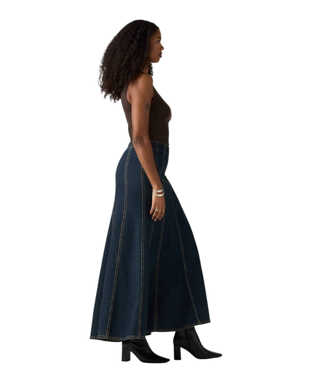 Gonna Levi’s Seamed Flare in Denim di Cotone