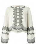 Maglione in Lana e Cotone con Pizzo-Twinset-Maglieria-Vittorio Citro Boutique